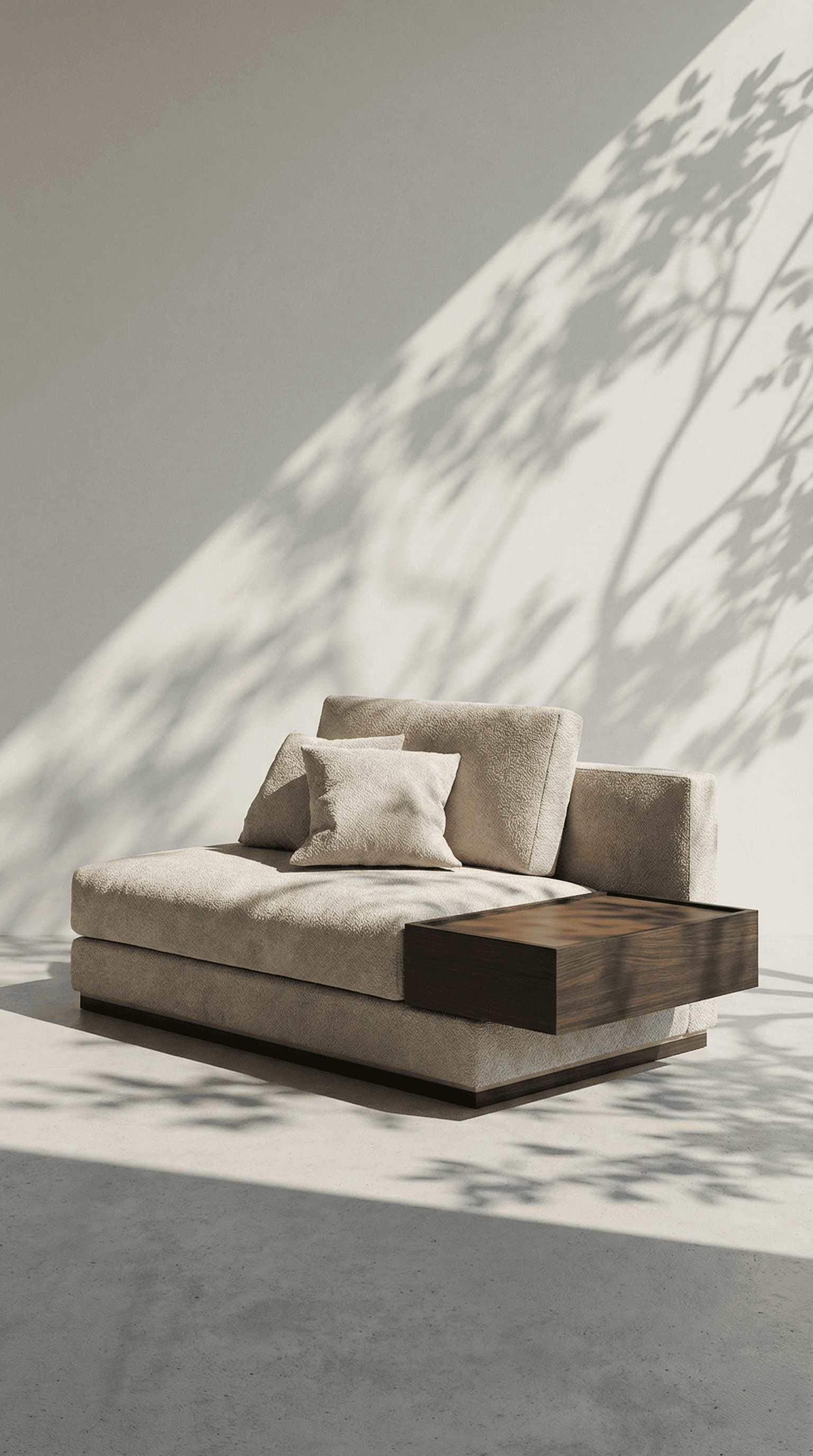Modular Sofa Unit with Integrated Side Table